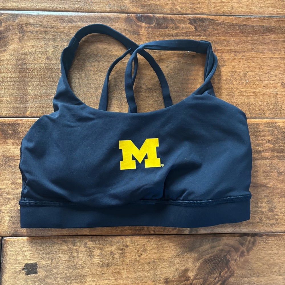 lululemon university of michigan energy bra